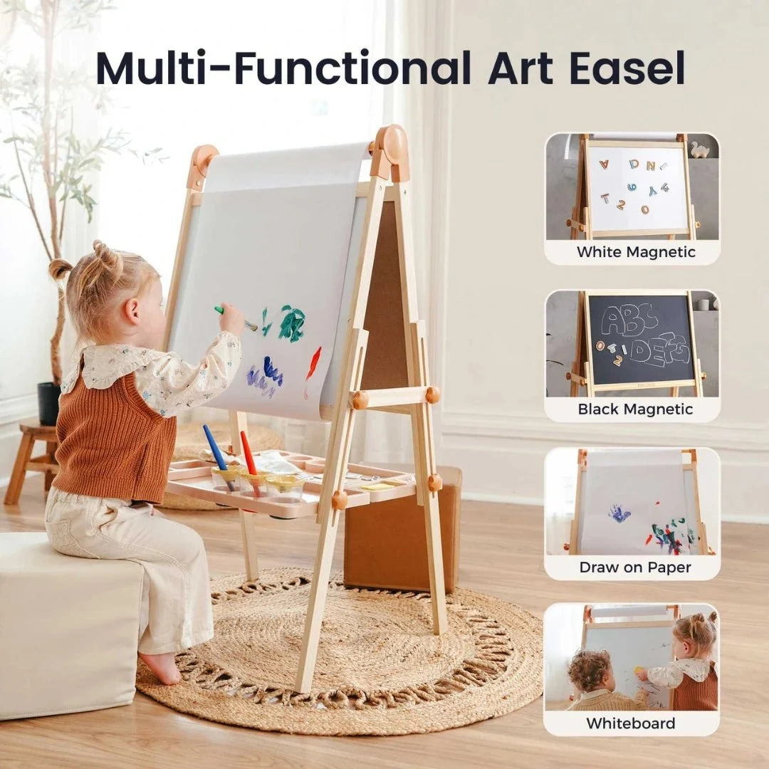 Tiny Land Caramel Magnitales Adjustable Double-Sided Kids' Easel