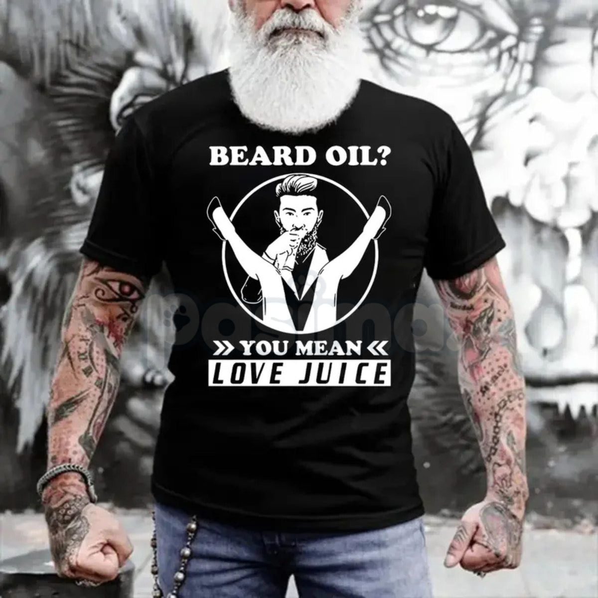 Beard Oil? Love Juice Funny Graphic T-Shirt