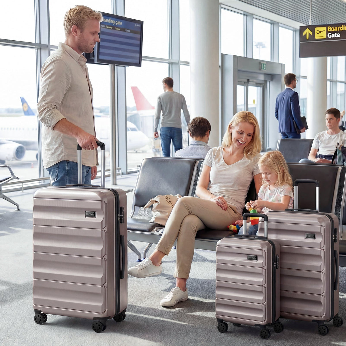 3-Piece Hardside Luggage Set — 20, 24 & 28 in