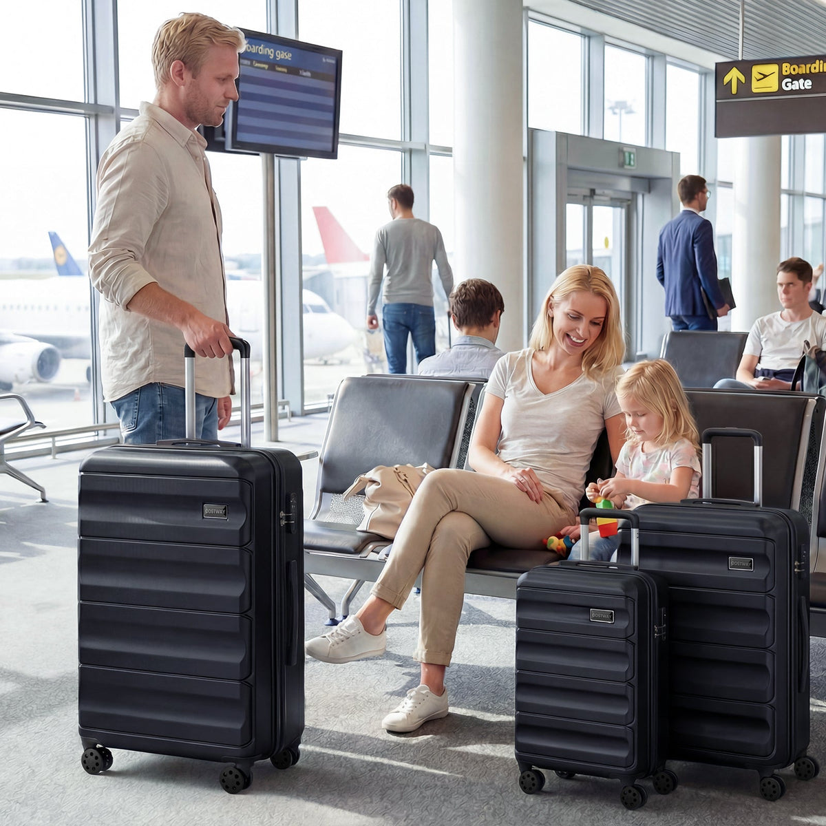 3-Piece Hardside Luggage Set — 20, 24 & 28 in