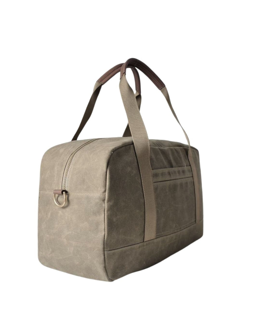 R. Riveter Nellie Waxed Canvas Duffle Bag — Fatigue & Brown