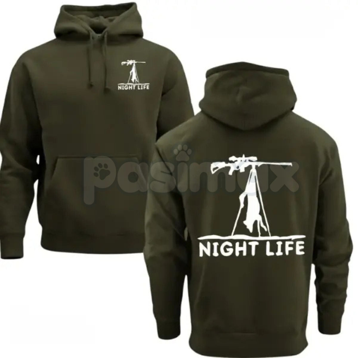 Men's Coyote Night Life Graphic Hoodie