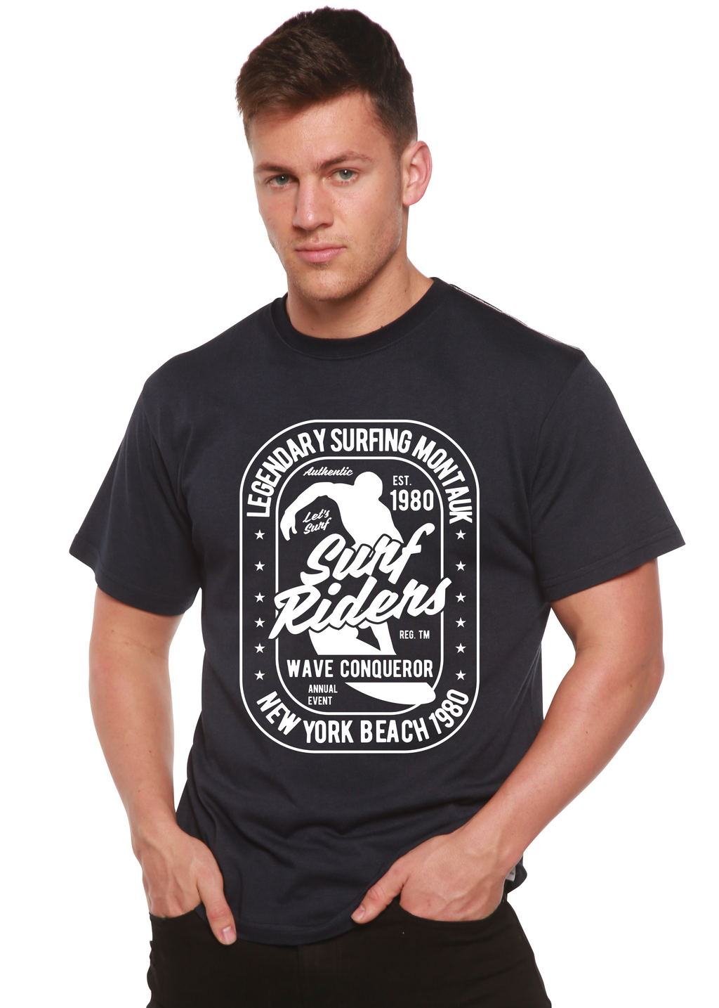 Men's Surf Rider Bamboo-Blend Graphic T-Shirt
