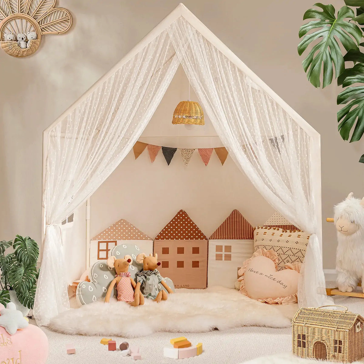 Tiny Land Large Kids’ Play Tent with Star Lights