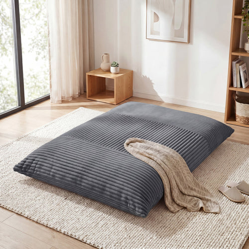 3-in-1 Corduroy Convertible Bean Bag Chair, Sofa & Bed