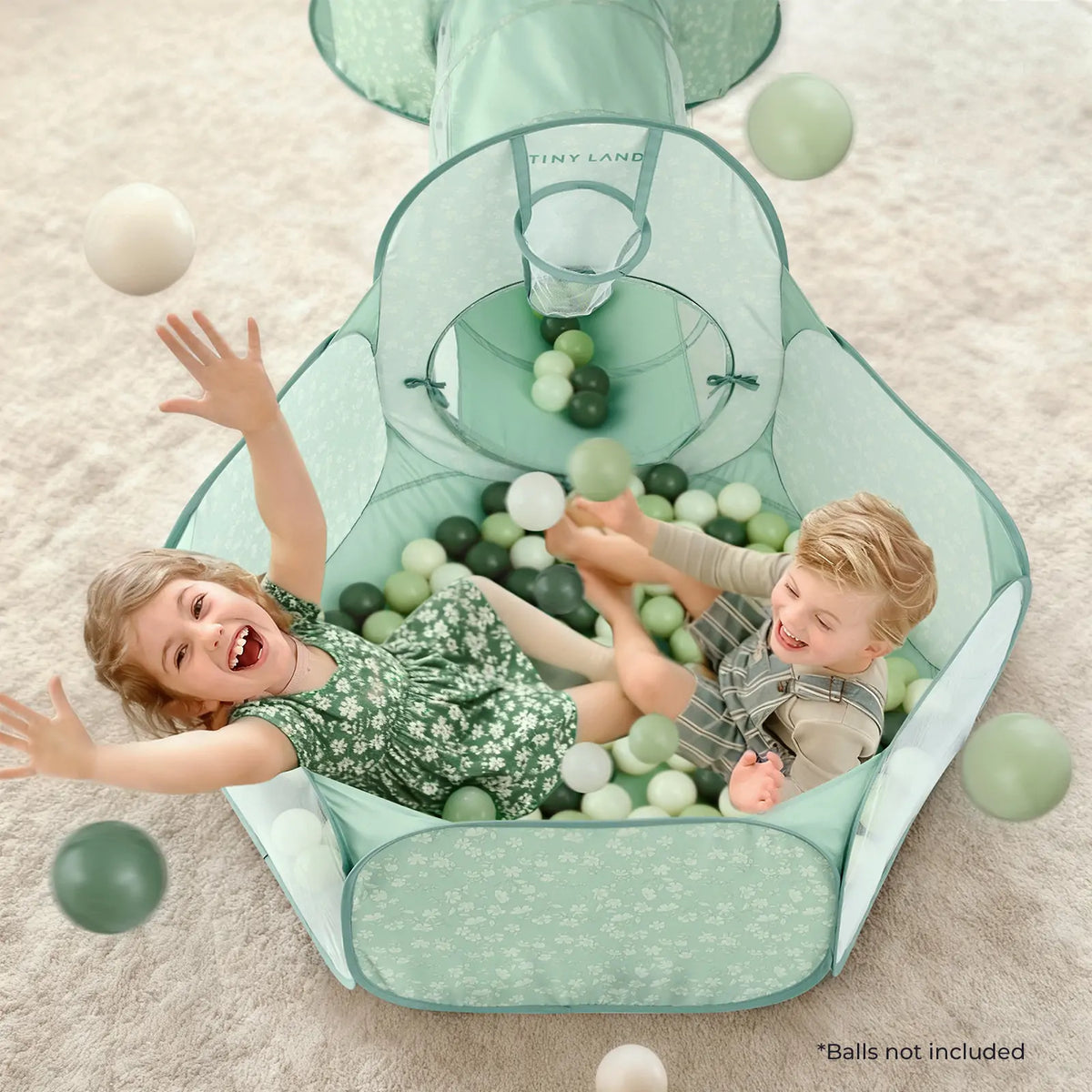 Tiny Land Compact Adventure 3-in-1 Play Tunnel Set — Balls Not Included