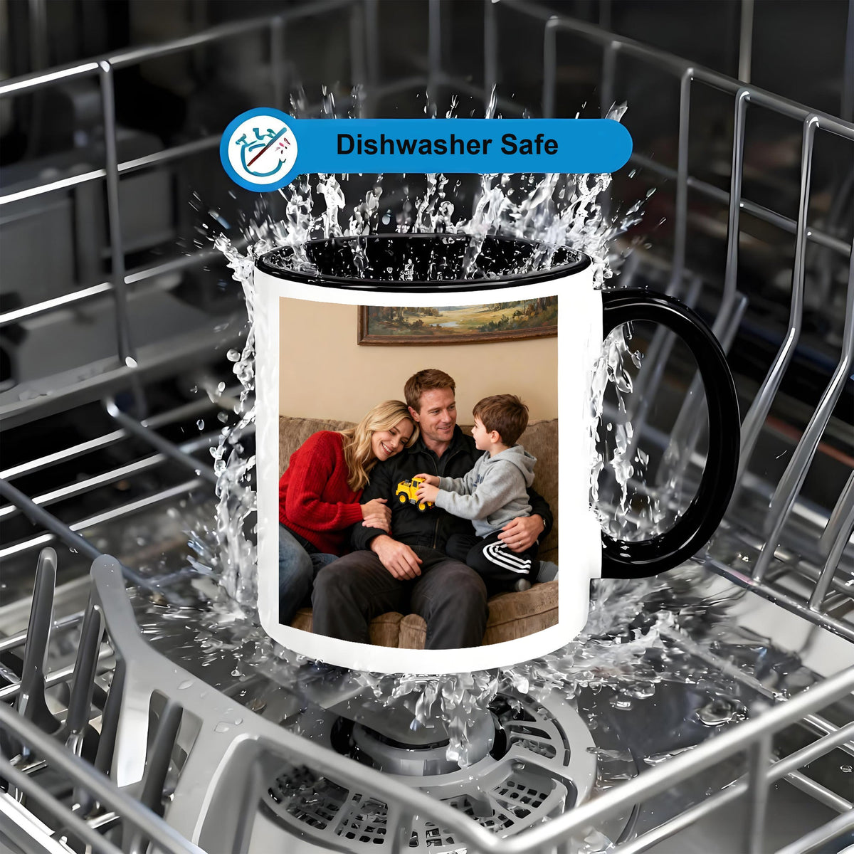 Custom Double-Sided Photo & Text Ceramic Mug – 11 oz