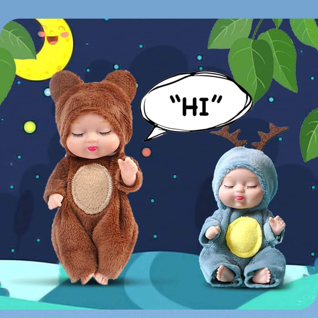 Mini Reborn Baby Doll, 4 Inches