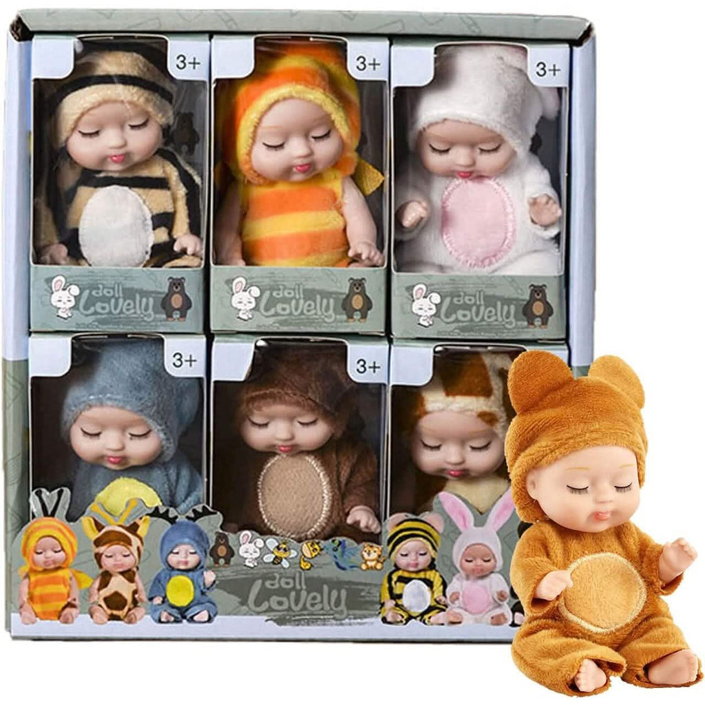 Mini Reborn Baby Doll, 4 Inches