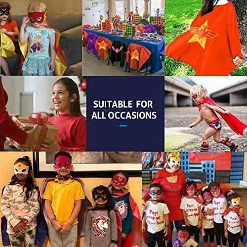 Girls’ Superhero Dress-Up Capes & Slap Bracelets Set, 4 Pieces