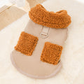 Coffee-Color Knit Dog Sweater – Korean Style for Small Pets