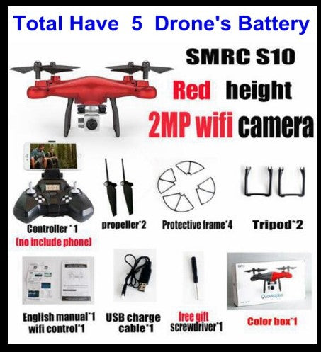 S10 SMRC FPV Quadcopter Drone with 2MP Wi-Fi Camera