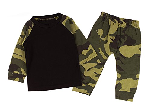 Baby Boys' Camouflage Long-Sleeve Top & Pants Set