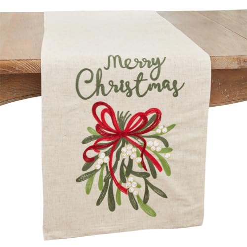 Merry Christmas Ribbon Table Runner – 16 x 70 in