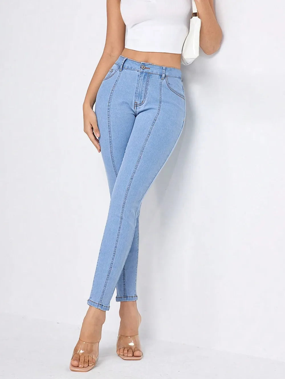 Light-Wash Skinny Jeans