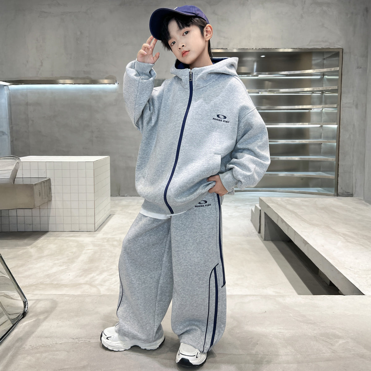 Boys’ Hooded Zip-Up Jacket