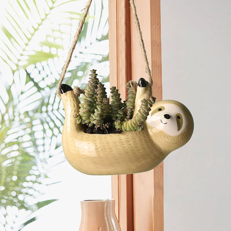 Ceramic Hanging Animal Planter Pot