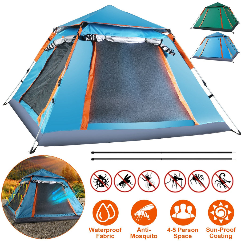 4–5-Person Camping Tent with Mosquito Mesh Windows