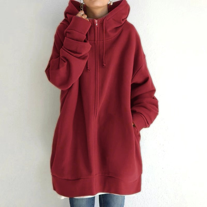 Women's Plush-Lined Zip Hoodie