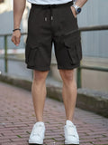 Men's Plus Size Multi-Pocket Casual Shorts