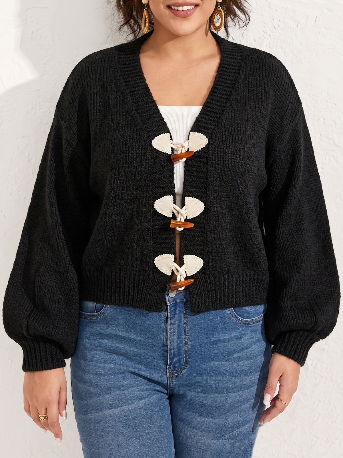 Women's Plus Size Knit Cardigan