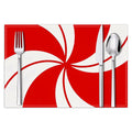 Red Candy Stripe Christmas Placemat – 12 x 18 in