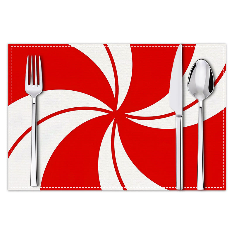 Red Candy Stripe Christmas Placemat – 12 x 18 in