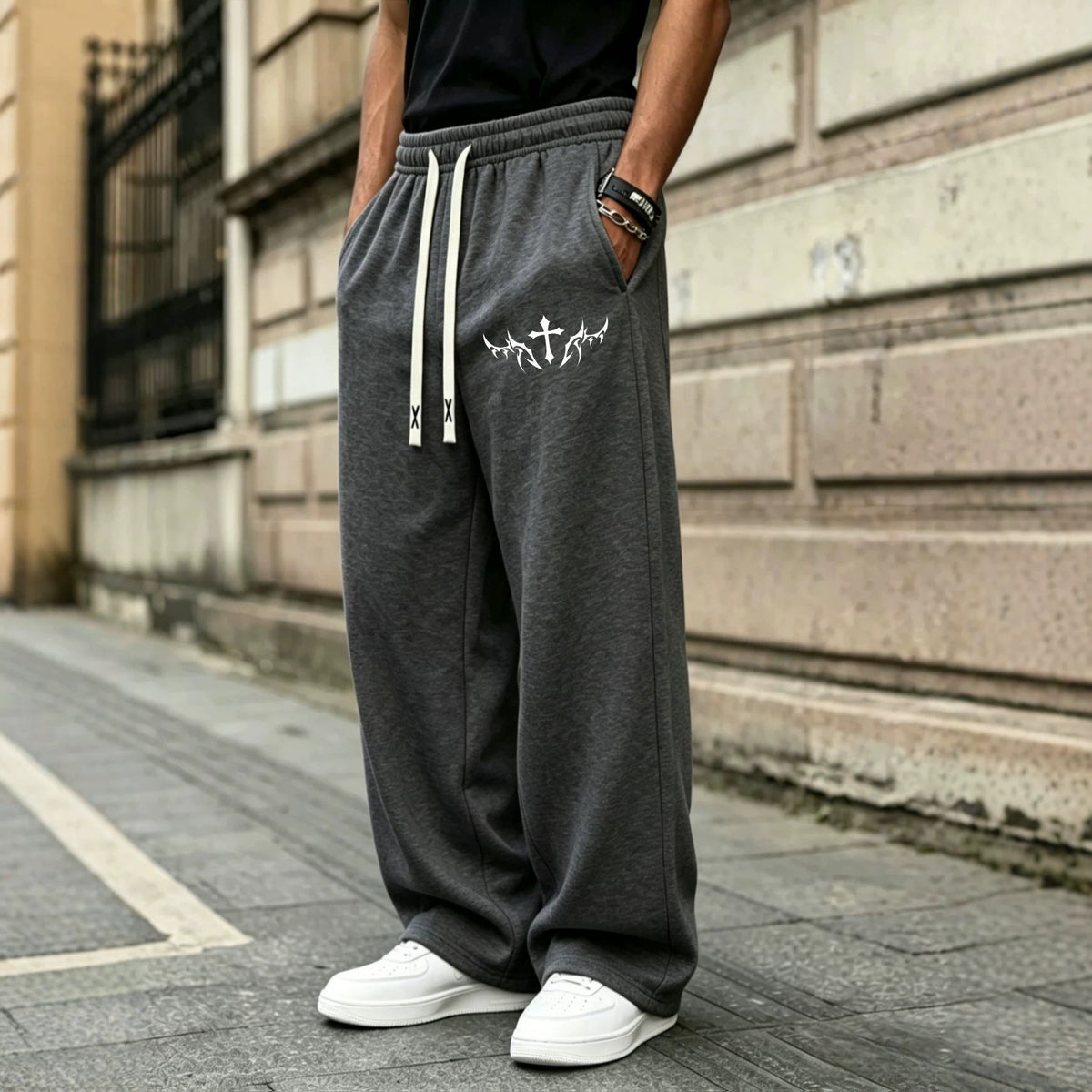 Women's Plus Size Lightweight Straight-Leg Sweatpants