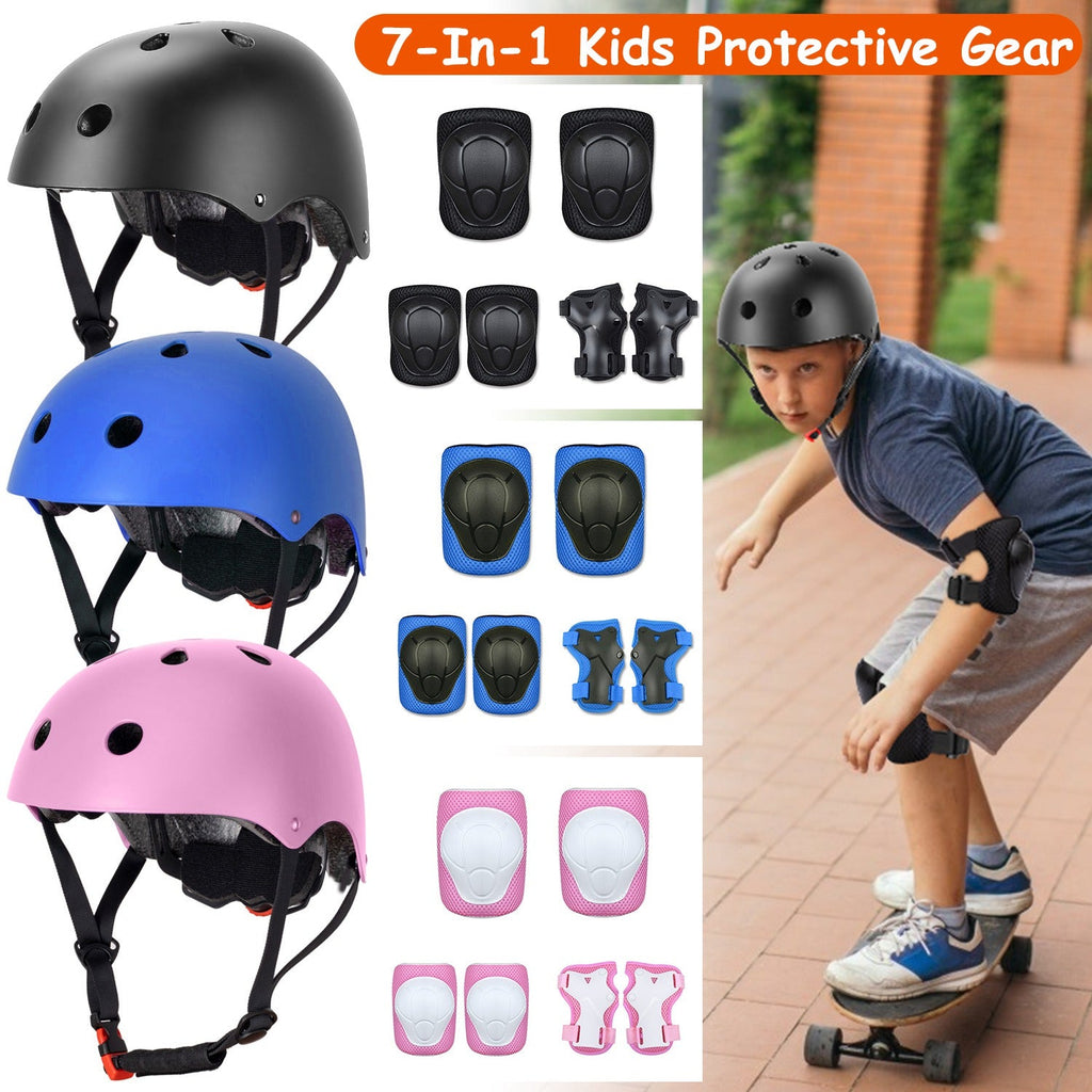 GBruno Kids’ Helmet & Safety Gear Set, 7 Pieces