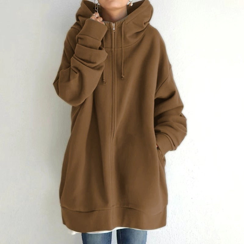 Women's Plush-Lined Zip Hoodie