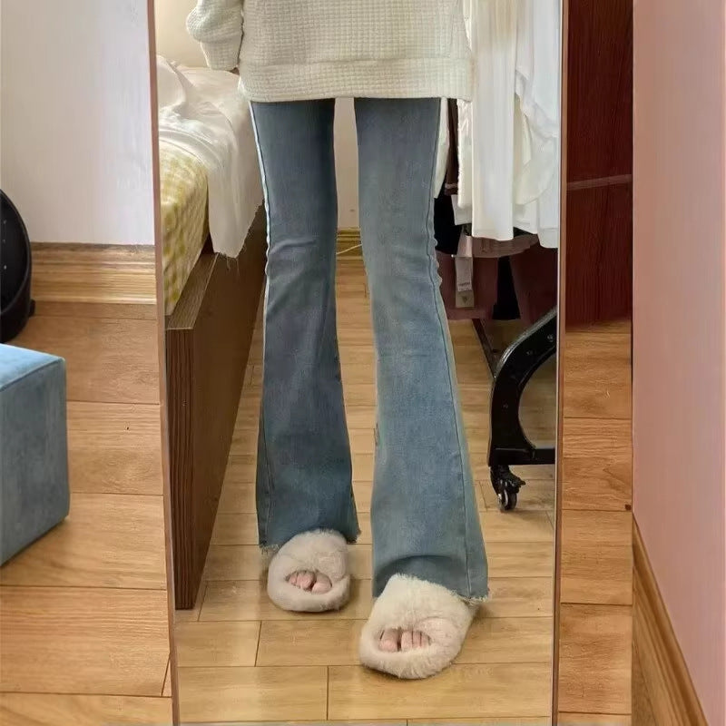 Women's Plus Size High-Waist Stretch Denim Pants