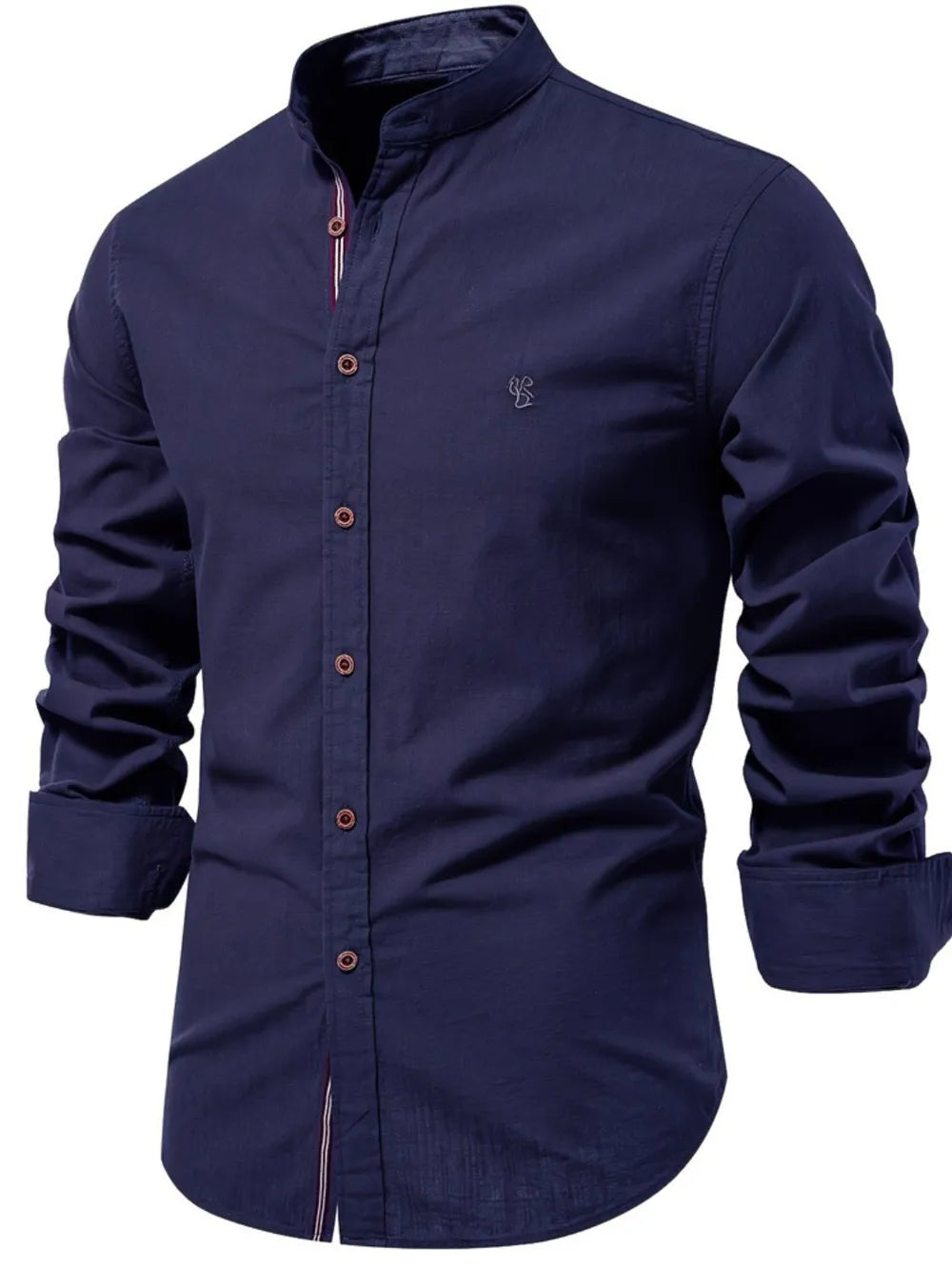 Men's Plus Size Embroidered Button-Down Shirt
