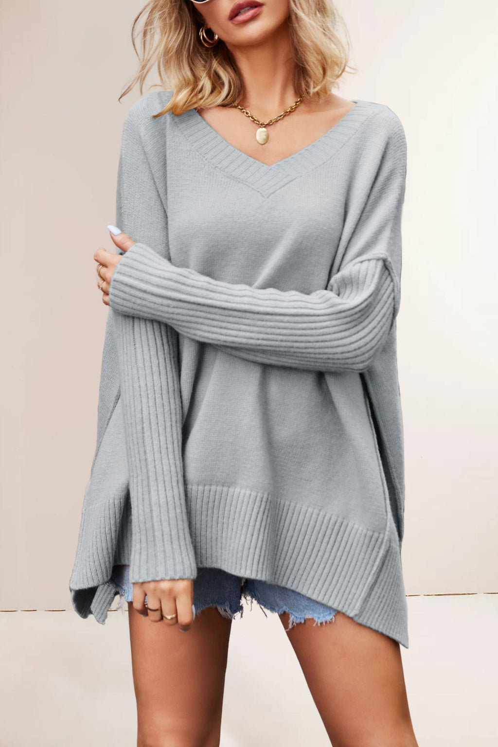 V-Neck Knit Pullover
