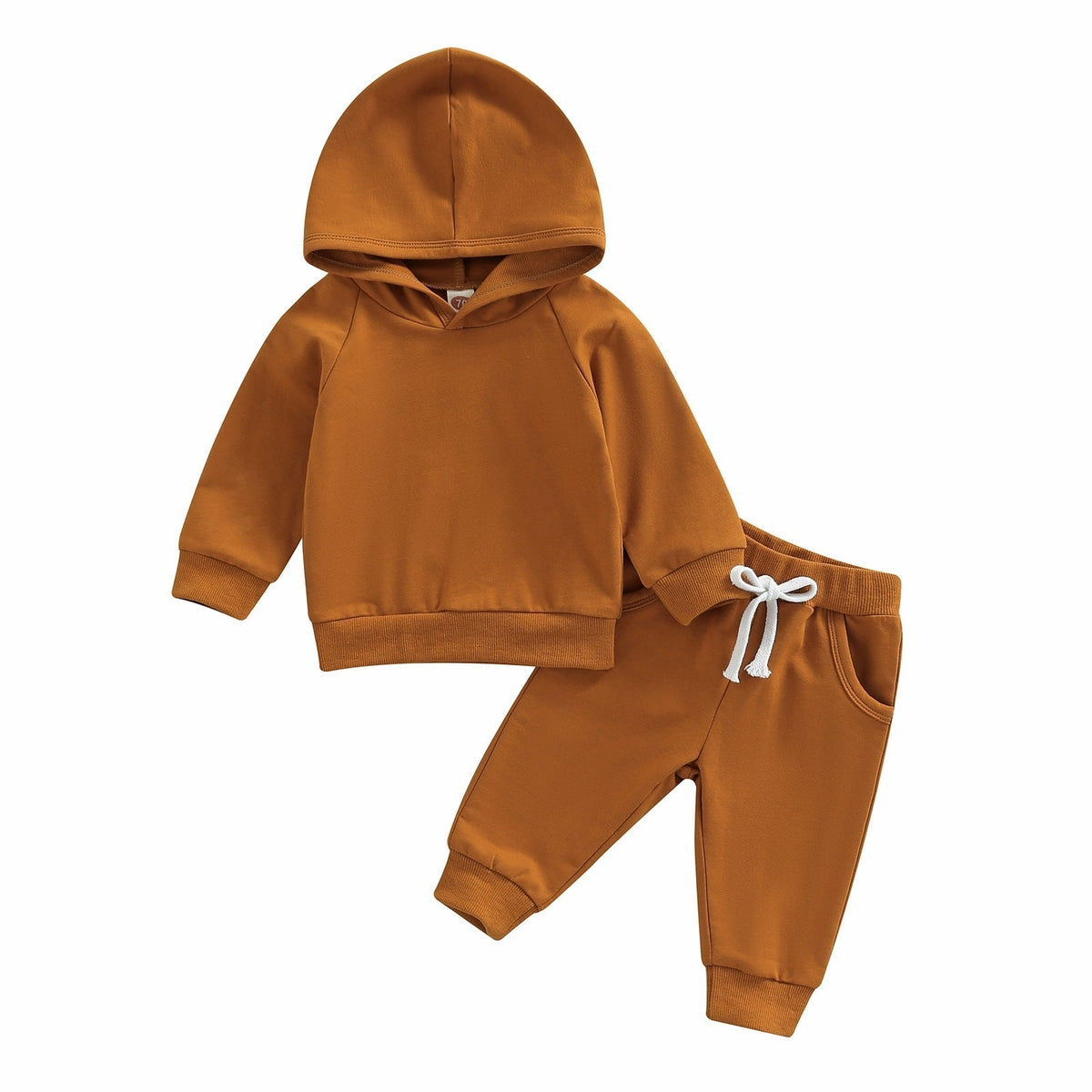 Boys’ Solid-Color Hooded Sweater & Pants Set