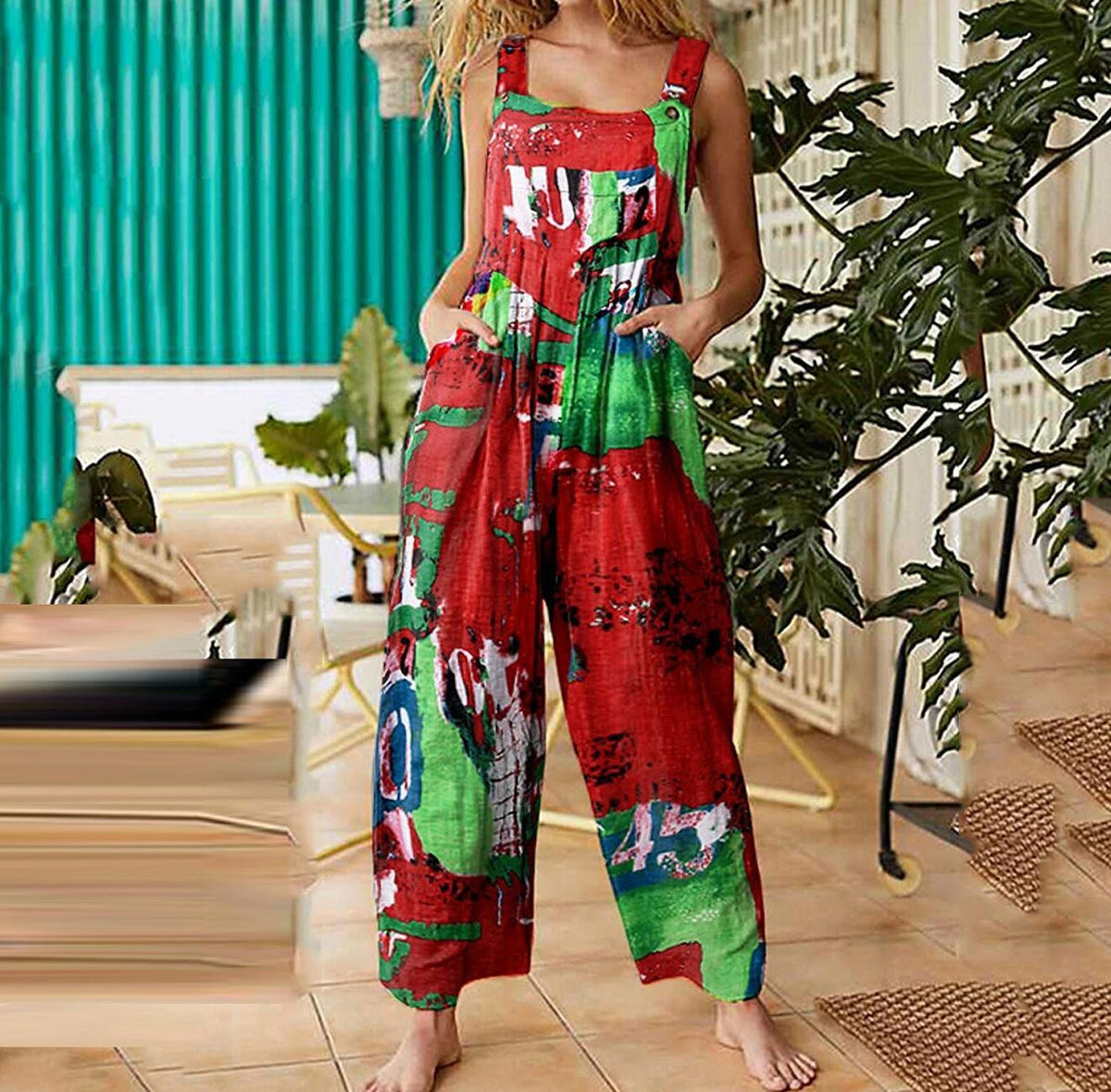 Women's Plus Size Wide-Leg Jumpsuit
