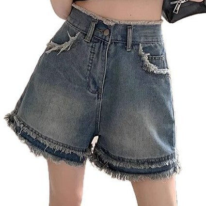Women's Plus Size Wide-Leg Denim High-Waist Pants