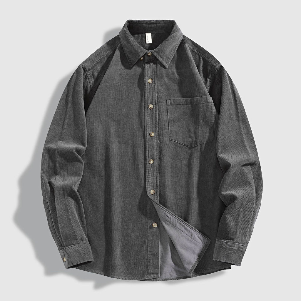 Men's Plus Size Corduroy Shirt Jacket