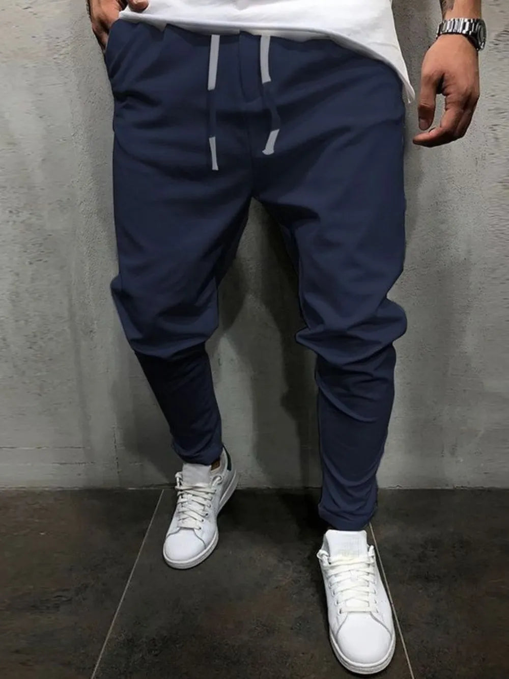 Men's Plus Size Drawstring Cropped Pants