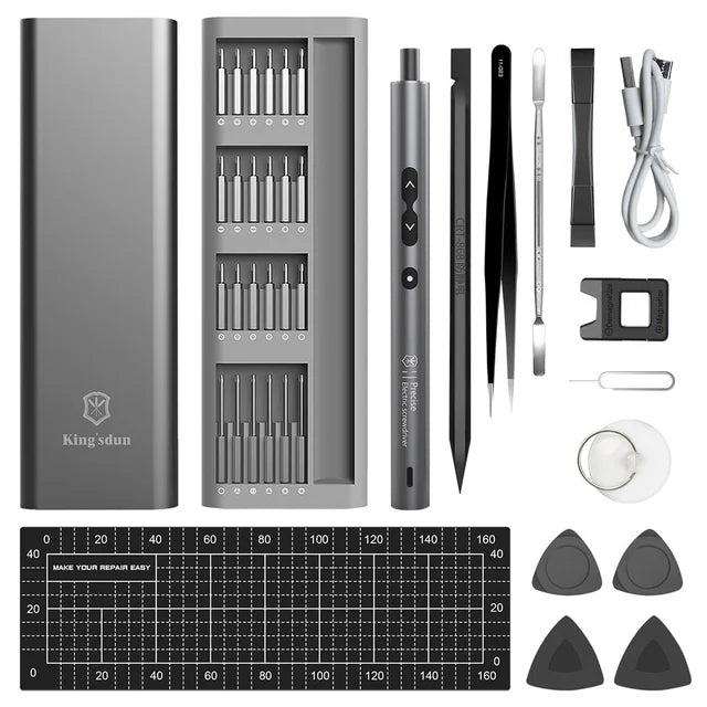 Precision Electric Screwdriver & Bit Set