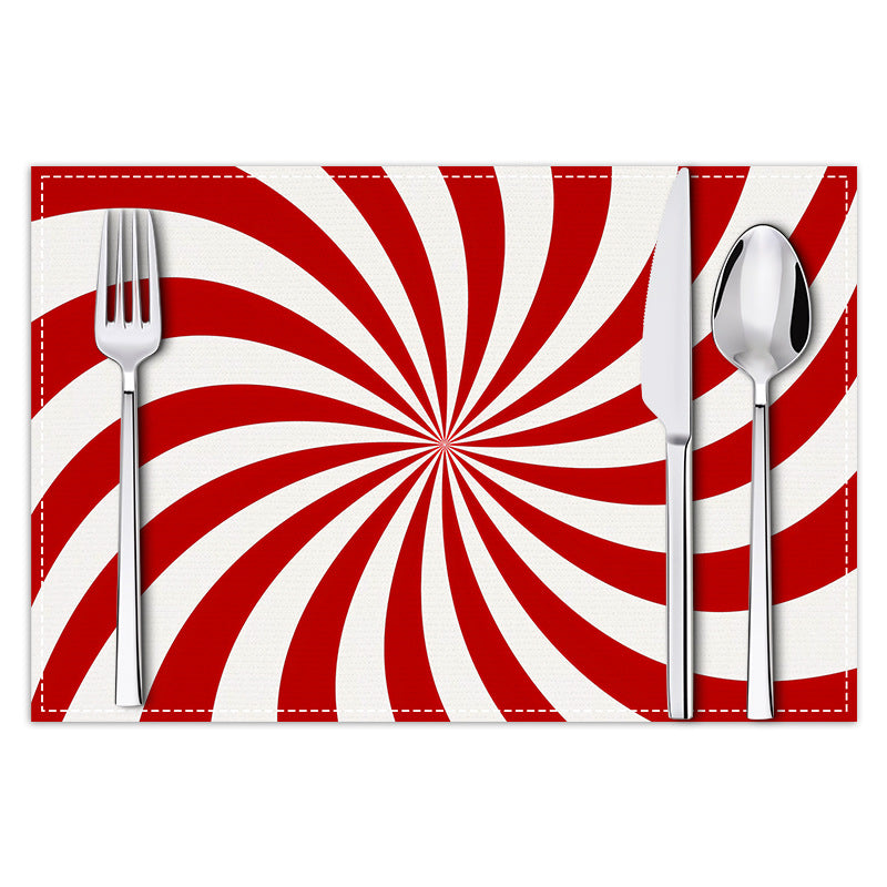 Red Candy Stripe Christmas Placemat – 12 x 18 in