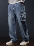 Men's Plus Size Wide-Leg Cargo Pants