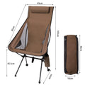 Lightweight Aluminum Folding Camping Chair with Headrest