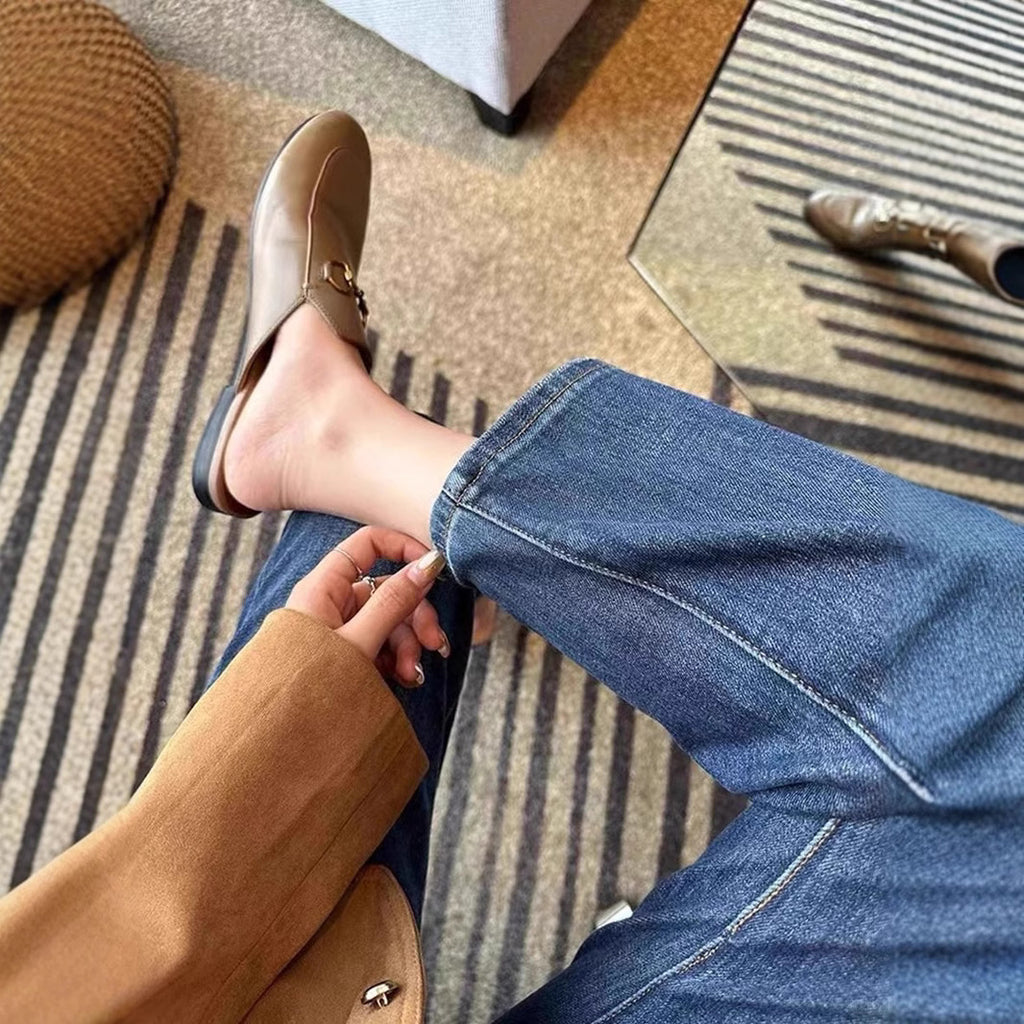 Women's Plus Size Denim High-Waist Pants