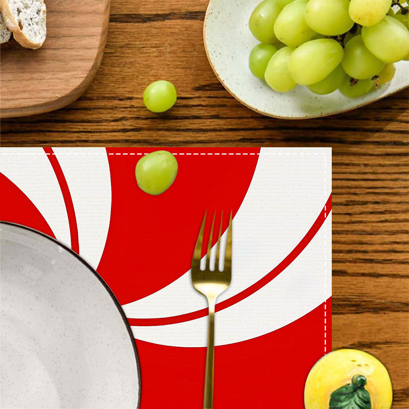 Red Candy Stripe Christmas Placemat – 12 x 18 in