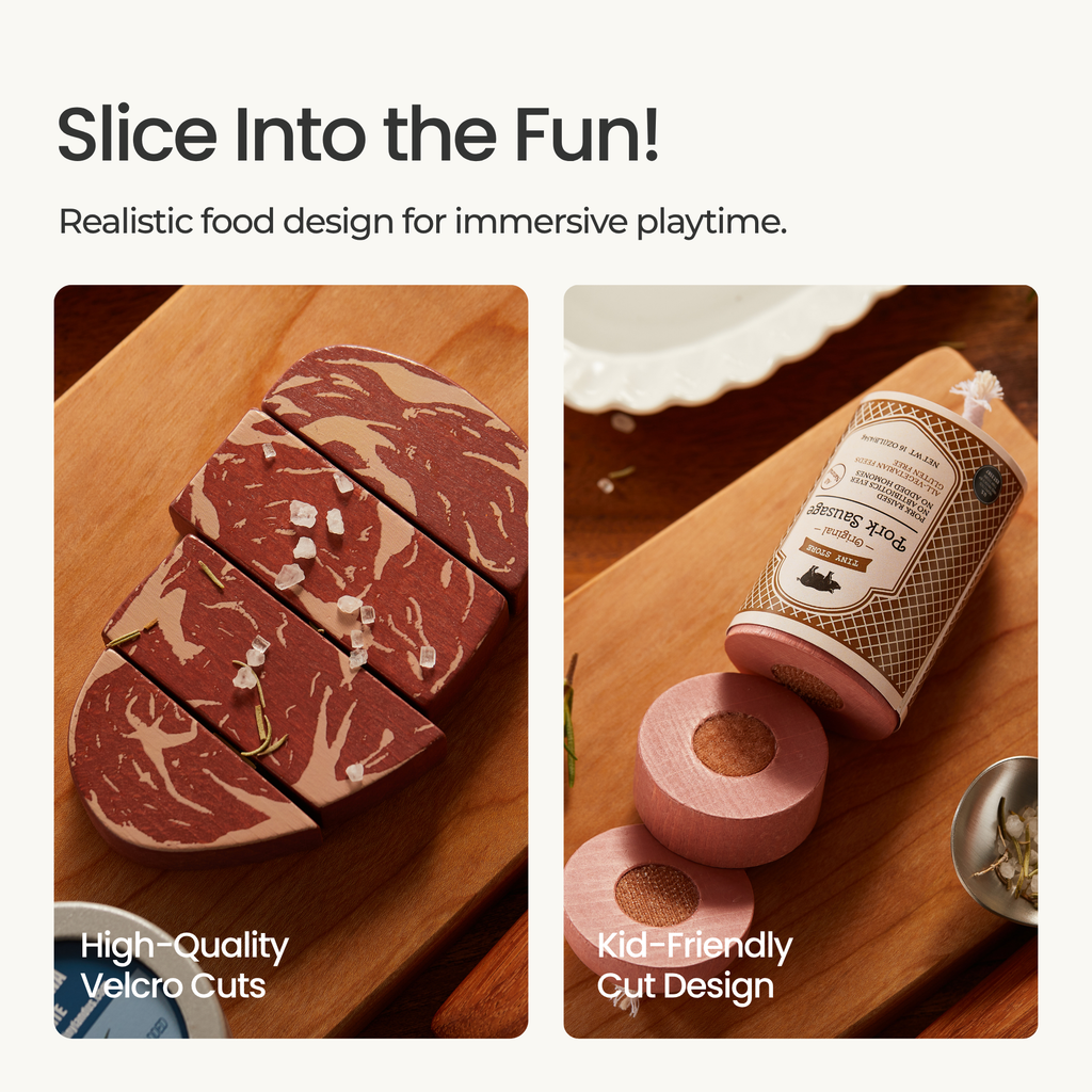 Tiny Land Organic Meat & Seafood Pretend Play Food Set