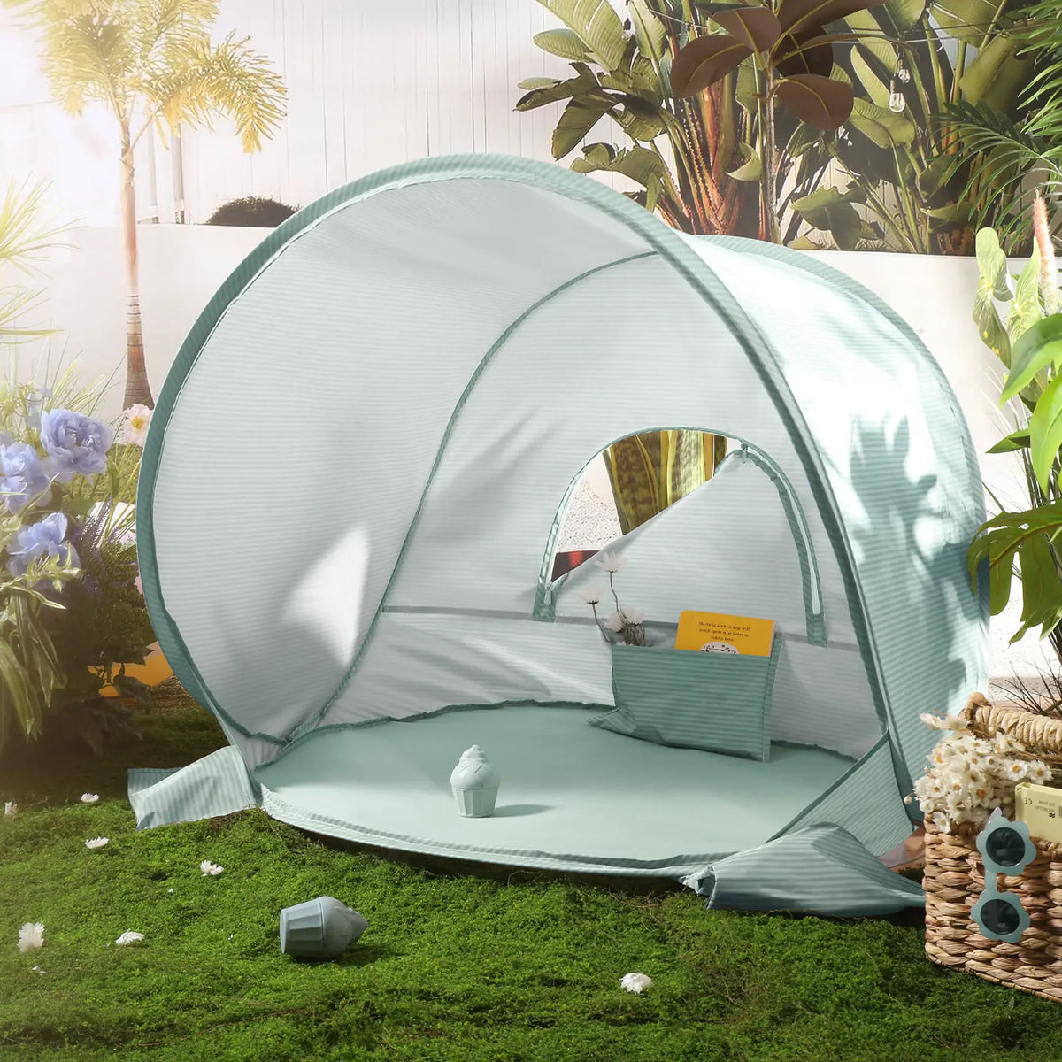 Tiny Land Beach Tent & Sand Toy Set for Kids