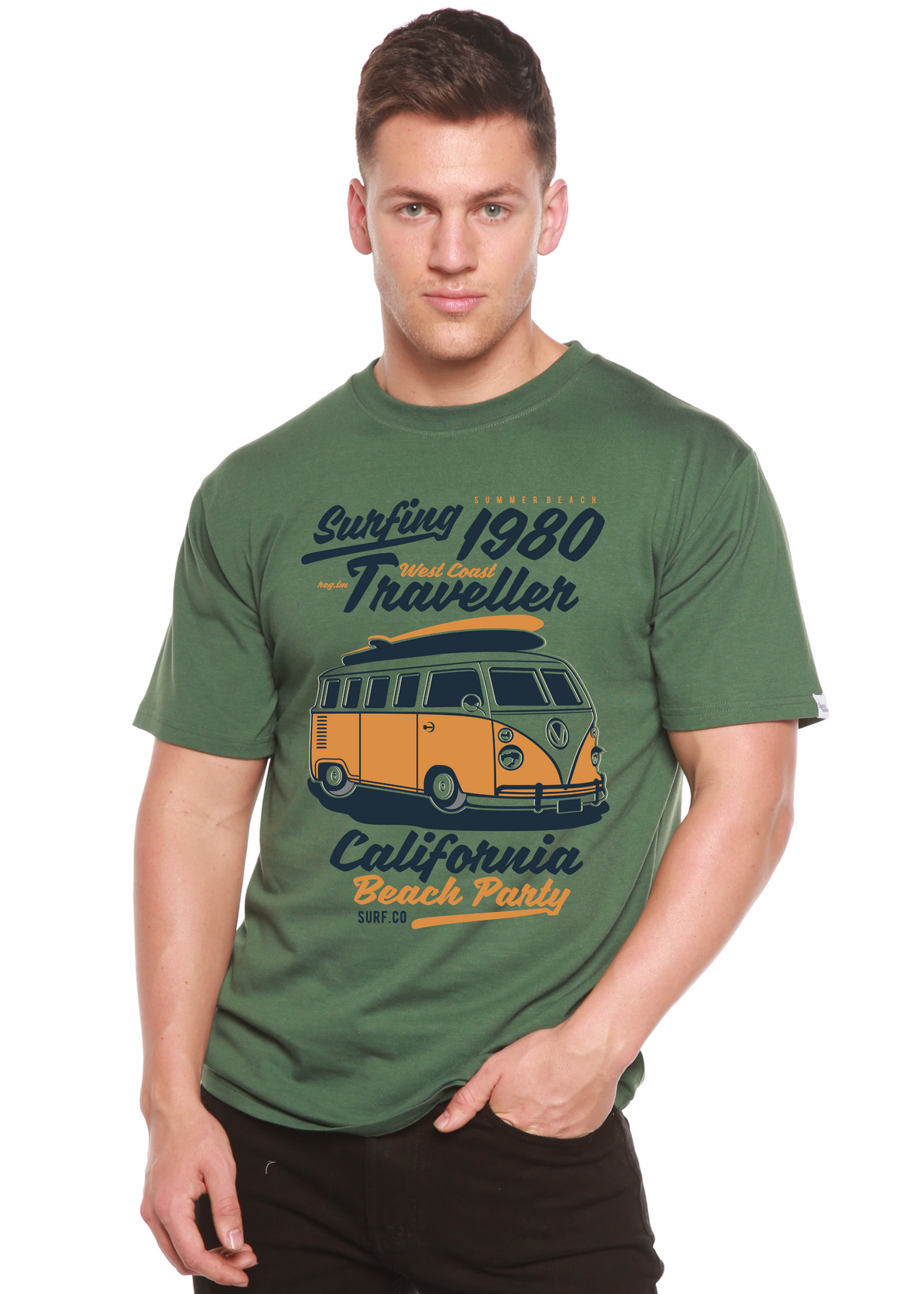 Men's Surfing 1980 Bamboo-Blend Graphic T-Shirt