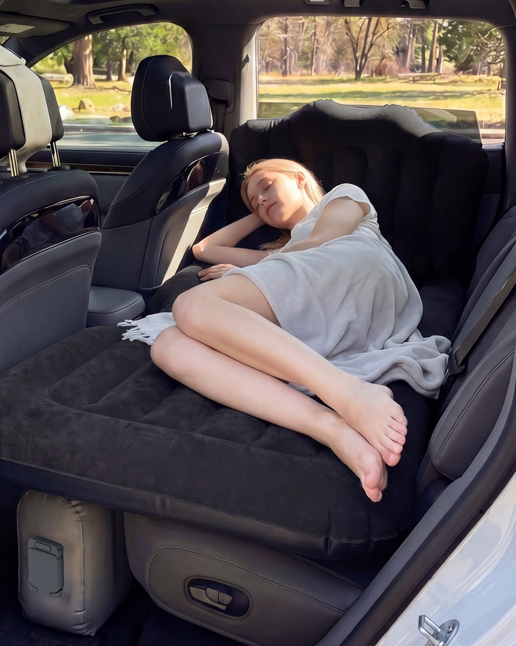 Umbrauto Backseat Air Mattress with Built-In Rechargeable Pump