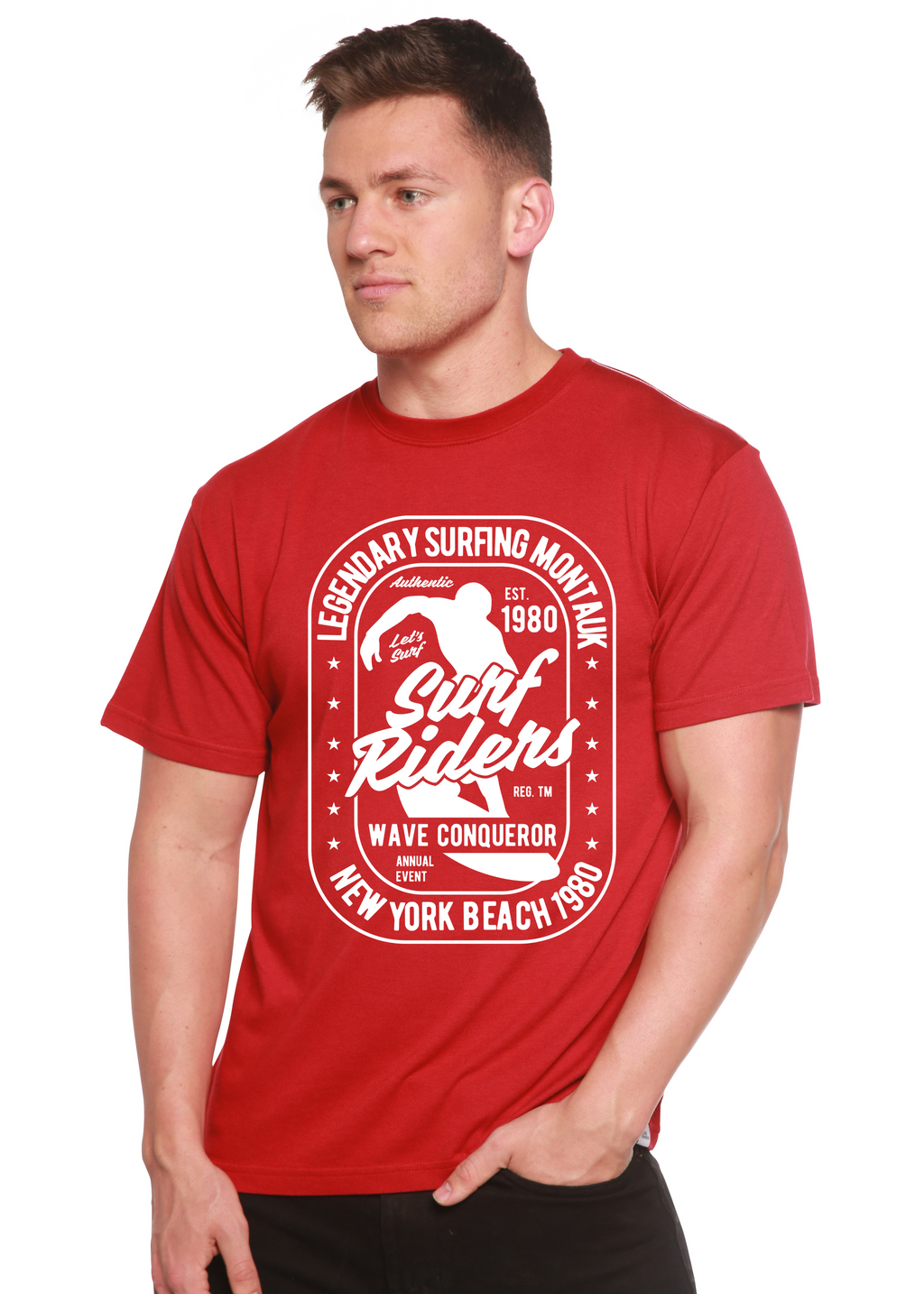 Men's Surf Rider Bamboo-Blend Graphic T-Shirt