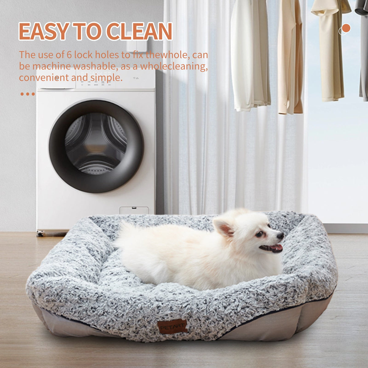 Swirl Rose Velvet Dog Beds For Small Medium Dogs Removable Cushion Calming Dog Sofa Beds Anti-Anxiety Machine